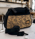 Black & Natural Cork Bowler Bag