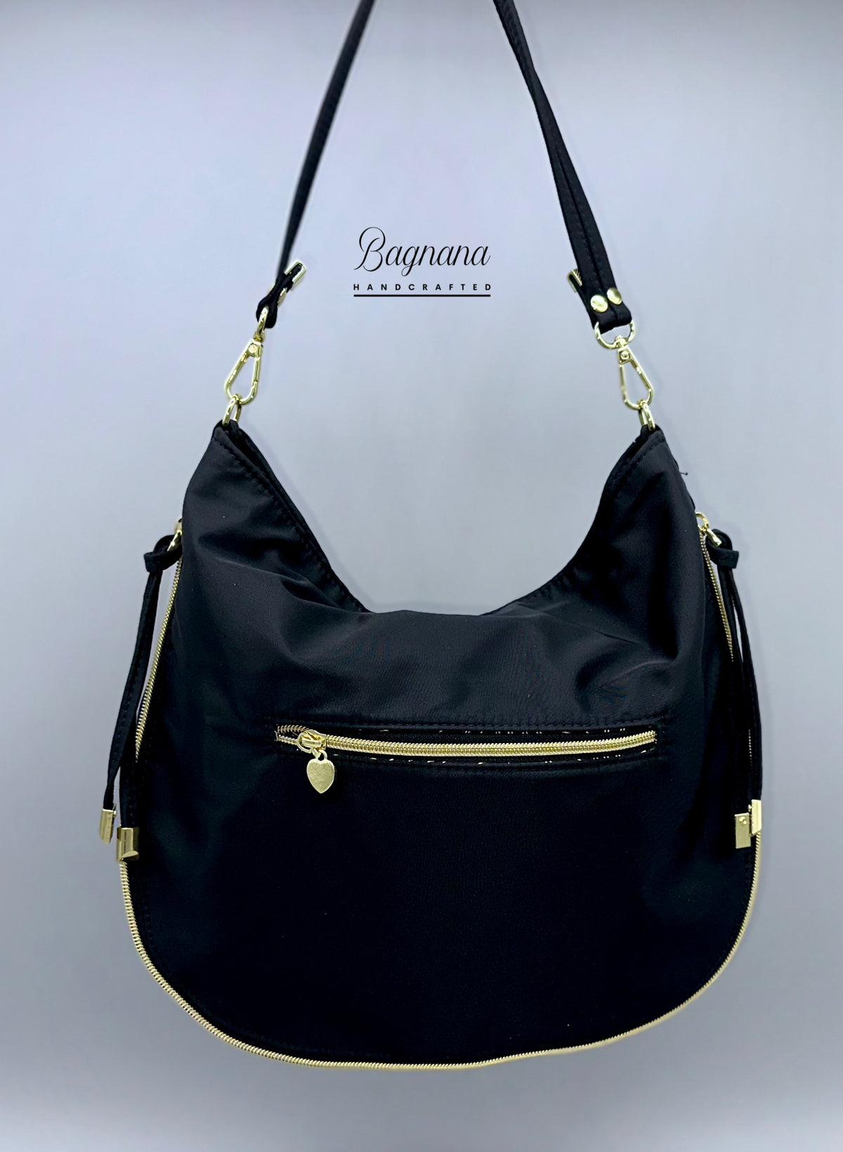 Hearts of Gold Hobo - Expandable Shoulder Bag