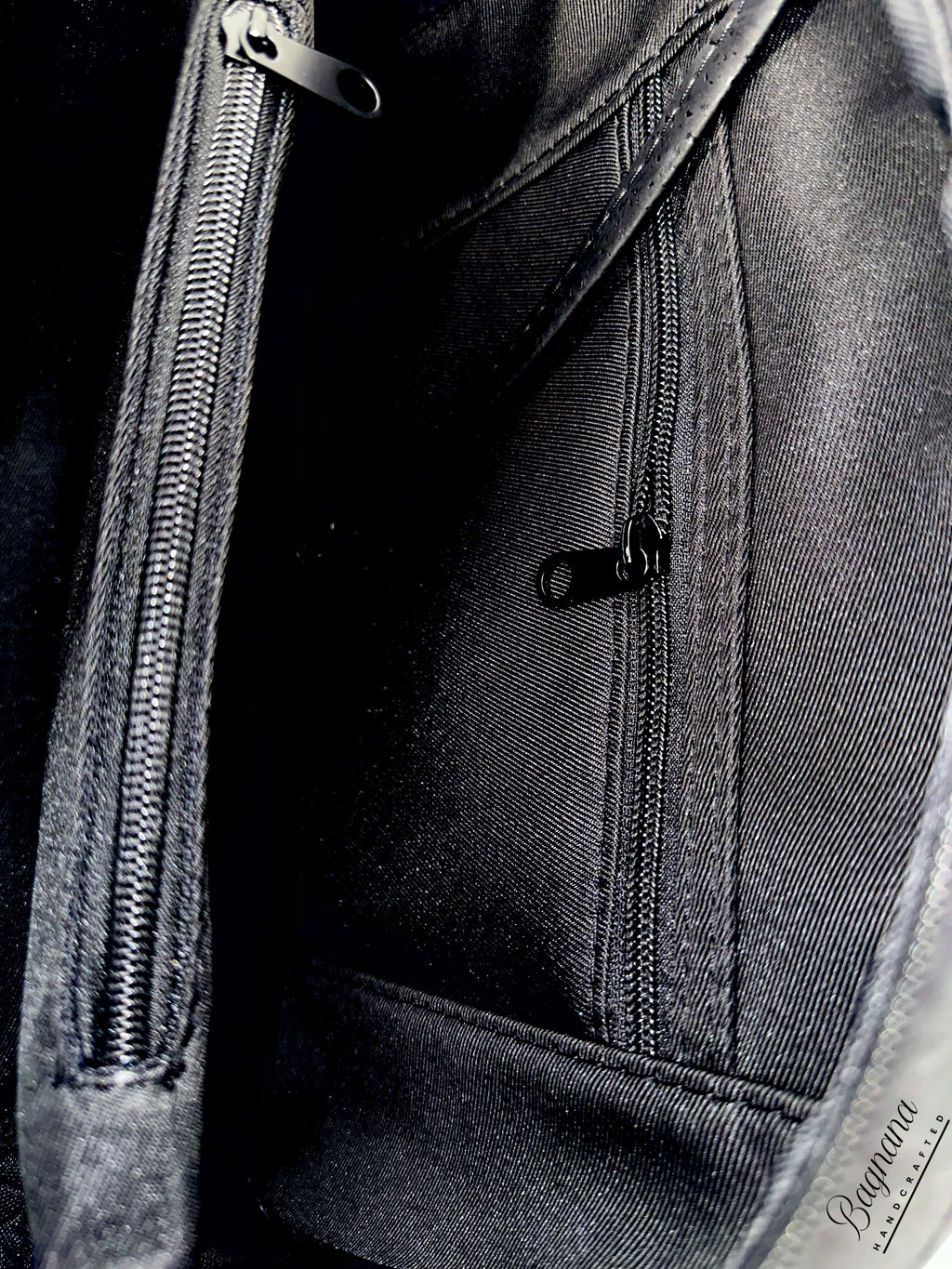 Black & Natural Cork Bowler Bag