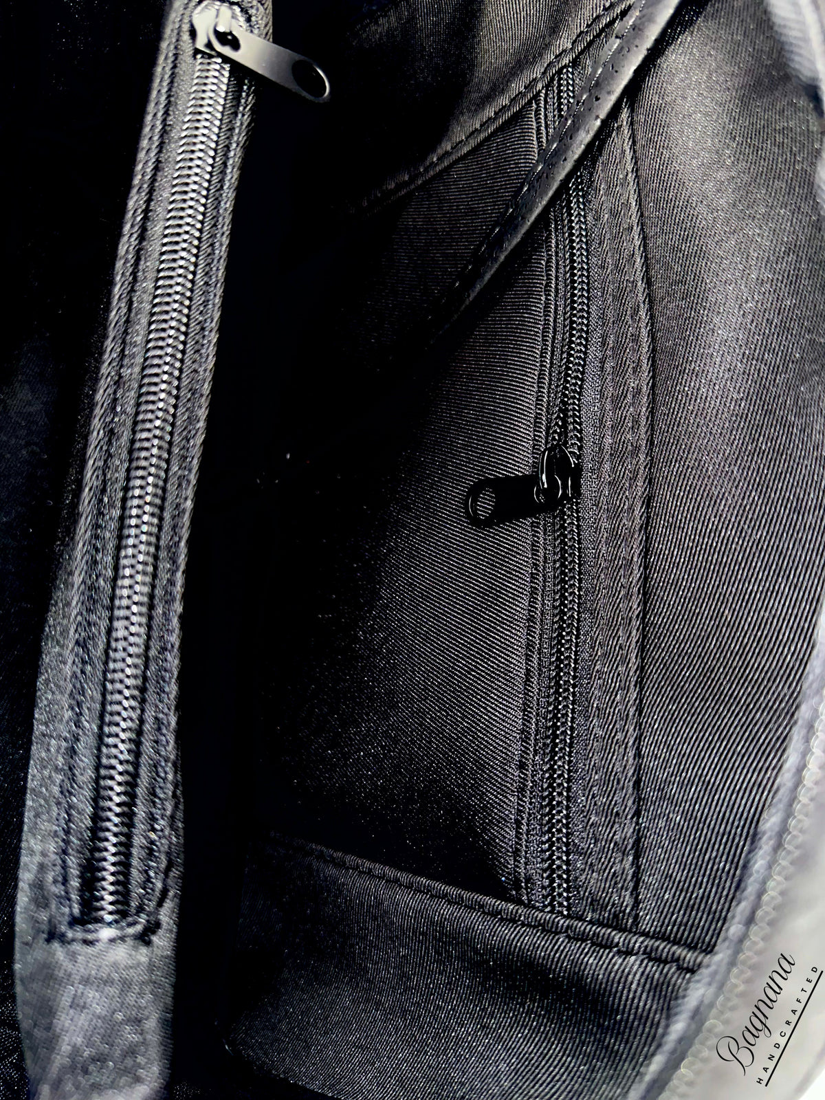 Black & Natural Cork Bowler Bag