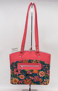 Watermelon & Teal Floral Domed Bag