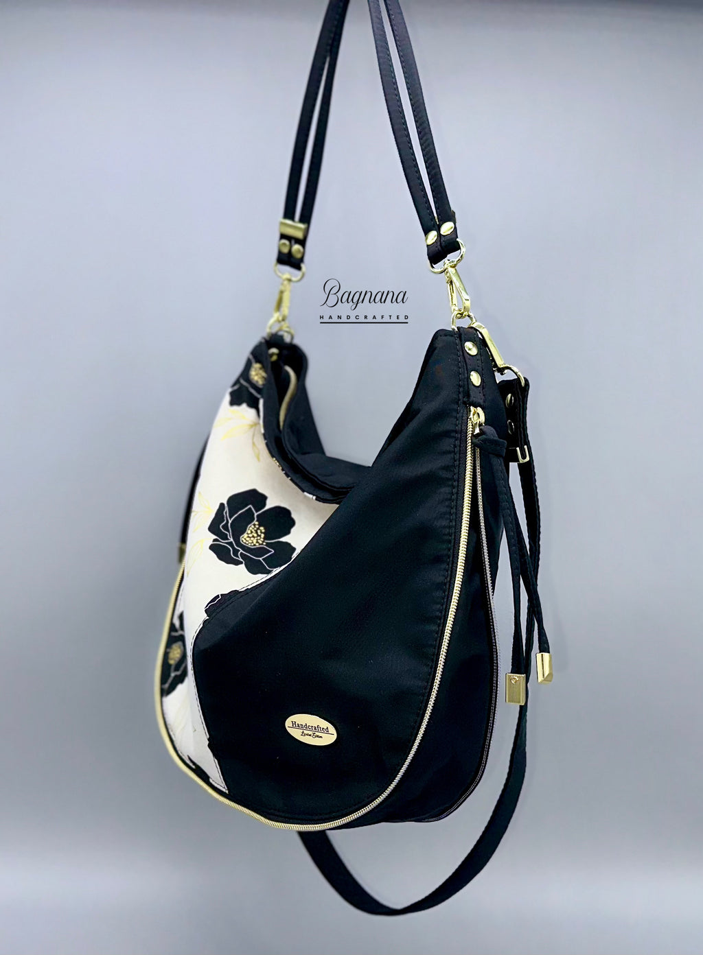 Hearts of Gold Hobo - Expandable Shoulder Bag